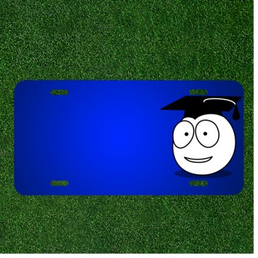 Custom Personalized License Plate With Add Names To Smiley Graduate