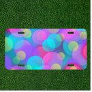 Custom Personalized Car License Plate With Bokeh Background Texture Pink