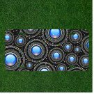 Custom Personalized Car License Plate With Background Abstract Glossy Blue