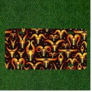 Custom Personalized Car License Plate With Stylised Horns Black Pattern