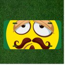 Custom Personalized License Plate Auto Tag With Mustache Emoji Face FUNNY
