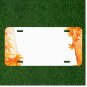 Creative License Plate Auto Tag With Fall Leaves On Side Of Image Add Names