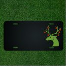 Custom Personalized License Plate With Add Names To Green Deer Antler Design