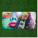 Custom Personalized License Plate Auto Tag With Creative Building Women Design