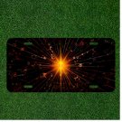 Custom Personalized License Plate Auto Tag With Stunning Beaming Light Stars