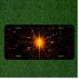 Custom Personalized License Plate Auto Tag With Stunning Beaming Light Stars