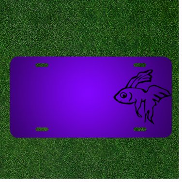 Custom Personalized License Plate With Add Names To Ornamental Fish Fish