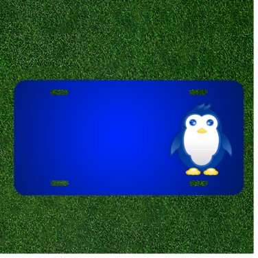 Custom Personalized License Plate With Add Names To Penguin Cartoon Cute