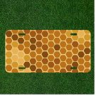 Creative License Plate Auto Tag With Cool Brown Circle Pattern Background