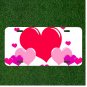 Custom Personalized License Plate Auto Tag With Pink And Purple Hearts Add Names