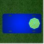 Custom Personalized License Plate With Add Names To Aqua Yellow 3D Octagon