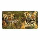 Custom Personalized License Plate Auto Car Tag Design With Two Cheetahs Add Text