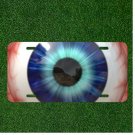 Custom Personalized License Plate Auto Tag With Big Blue Eye Design Art NEW