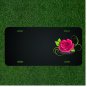 Custom Personalized License Plate With Add Names To Fancy Pink Flower Design NEW