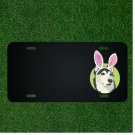 Custom Personalized License Plate With Add Names To Dog With Bunny Ears Design