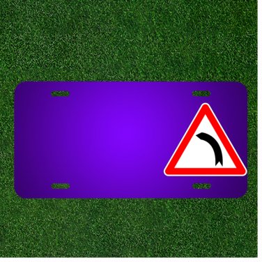 Custom Personalized License Plate With Add Names To Dangerous Curve To The Left