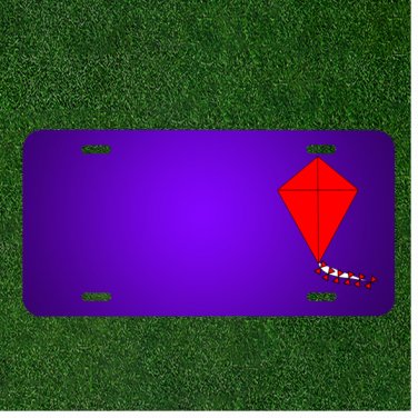 Custom Personalized License Plate With Add Names To Kite Fly Red Tail Kite