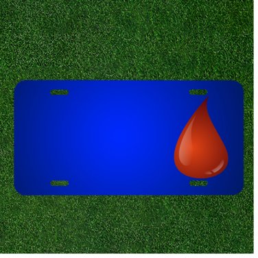 Custom Personalized License Plate With Add Names To A Drop Of Blob Blood