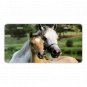 Custom Personalized License Plate Auto Car Tag Design With White And Brown Horse