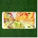 Custom Personalized License Plate Auto Tag With Stunning Butterfly Color Splash