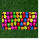 Custom Personalized License Plate Auto Tag With Colorful Balloon Smiley Faces