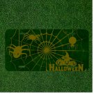 Custom Personalized License Plate Auto Tag With Halloween Spider Web and Pumpkin