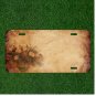 Custom Personalized License Plate Auto Tag With Cool Ancient Flowers Add Names