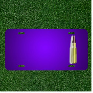 Custom Personalized License Plate With Add Names To Bullet Gun Rifle War