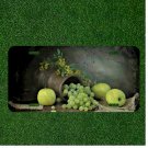 Custom Personalized Auto Tag With Green Grapes Spilling Out Of Vase Design