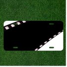 Custom Personalized License Plate Tag With Black And White Video Tape Add Names
