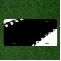 Custom Personalized License Plate Tag With Black And White Video Tape Add Names