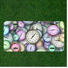 Custom Personalized License Plate Auto Tag With Colorful Time Clocks Design
