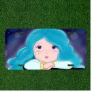 Custom Personalized License Plate Auto Tag With Blue Cartoon Kids Design