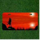 Creative License Plate Auto Tag With Couple Kissing In Air By Sun