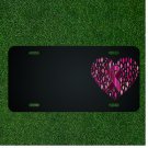 Custom Personalized License Plate With Add Names To Pink Ribbon Cancer Heart NEW