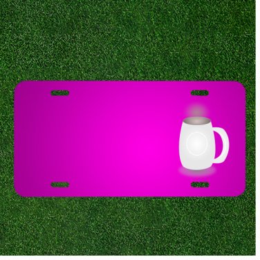 Custom Personalized Car License Plate With Add Names To Coffee Pot Tea Pot