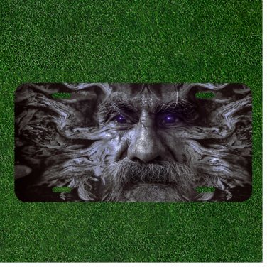Custom Personalized License Plate Auto Tag With Cool Bearded Man Design