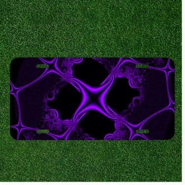 Creative Personalized Car License Plate With Abstract Fractal Art 3D Artwork