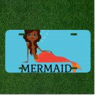 Custom Personalized Auto Tag With Amazing Kids Mermaid Design Art