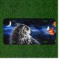 Custom Personalized License Plate Auto Tag With Owl Moon Space And Butterflies