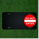 Custom Personalized License Plate With Add Names To Do Not Enter Sign Symbol