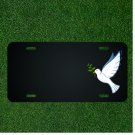 Custom Personalized License Plate With Add Names To White Bird With Leaf Design