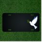 Custom Personalized License Plate With Add Names To White Bird With Leaf Design