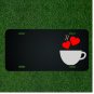Custom Personalized License Plate With Add Names To Coffee Full Of Love Hearts