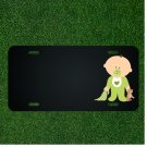 Custom Personalized License Plate With Add Names To Baby In Green Design NEW