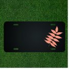 Custom Personalized License Plate With Add Names To Pink Fancy Leaves Design NEW