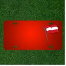 Custom Personalized License Plate With Add Names To Flag Austria Red White Red