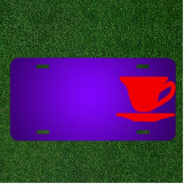 Custom Personalized License Plate With Add Names To Cup Red Tea Tea Cup