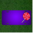 Custom Personalized License Plate With Add Names To Lolly Pop Candy Red Pink