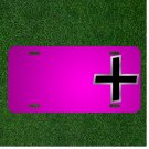 Custom Personalized Car License Plate With Add Names To Sign Cross Plus Black